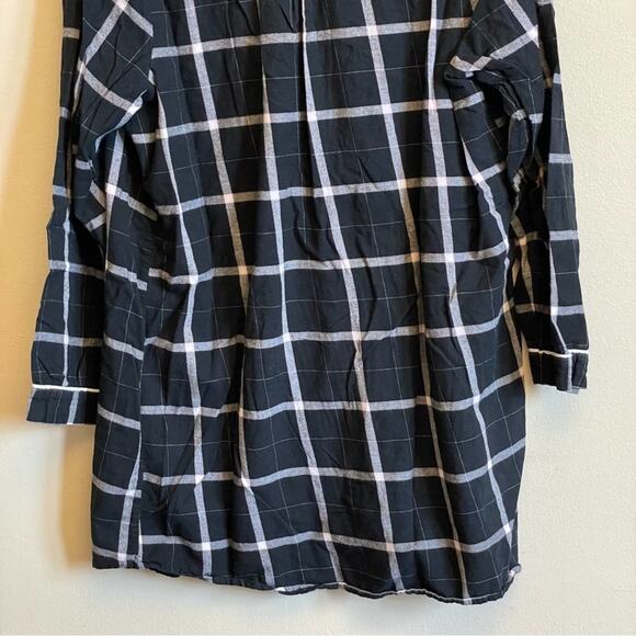 Target XL Stars Above plaid pajama nightgown black white cozy cabincore - Picture 7 of 7